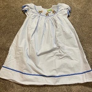 Classic Whimsy Peter Rabbit/ bunny dress size 4T blue/white